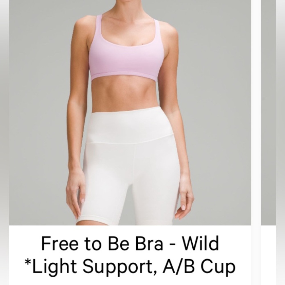 Free to be wild bra in VITA PINK. Light support A/B cup.